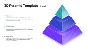 3D Pyramid Diagram Presentation Template