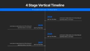 Dark 4 Stage Vertical Timeline