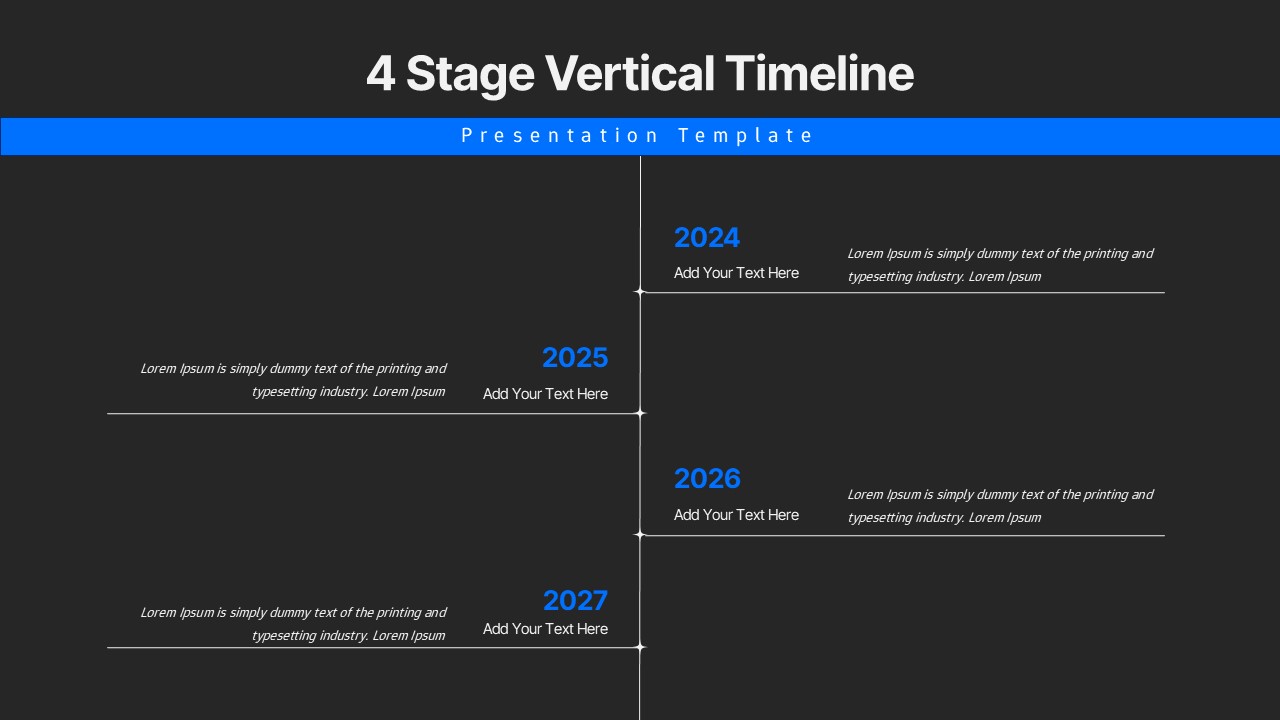 Dark 4 Stage Vertical Timeline
