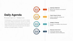 4-Step Daily Agenda Slide Template