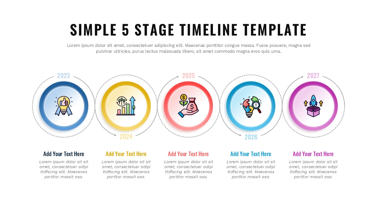 5-Stage Timeline Roadmap Presentation Template