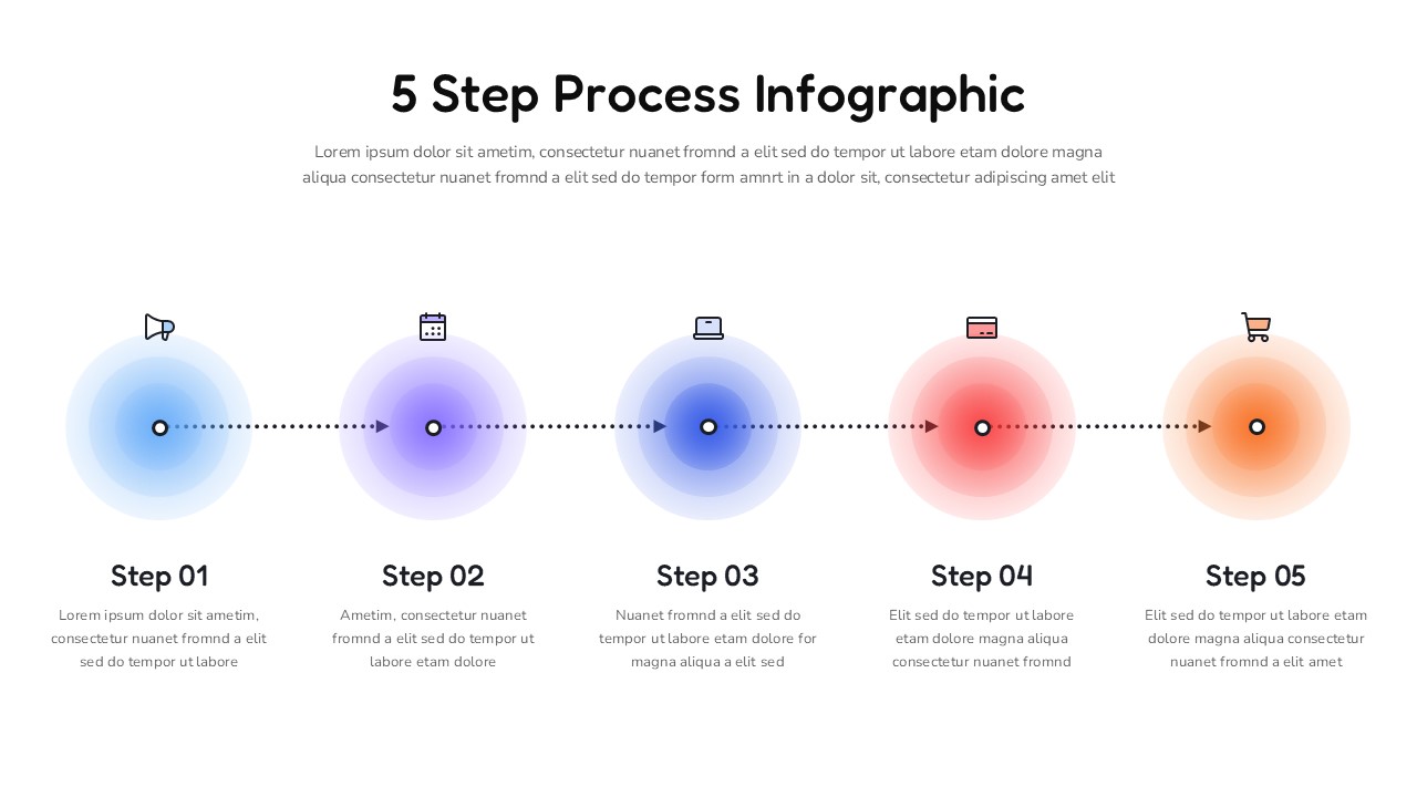 5 Step Process Infographic Template