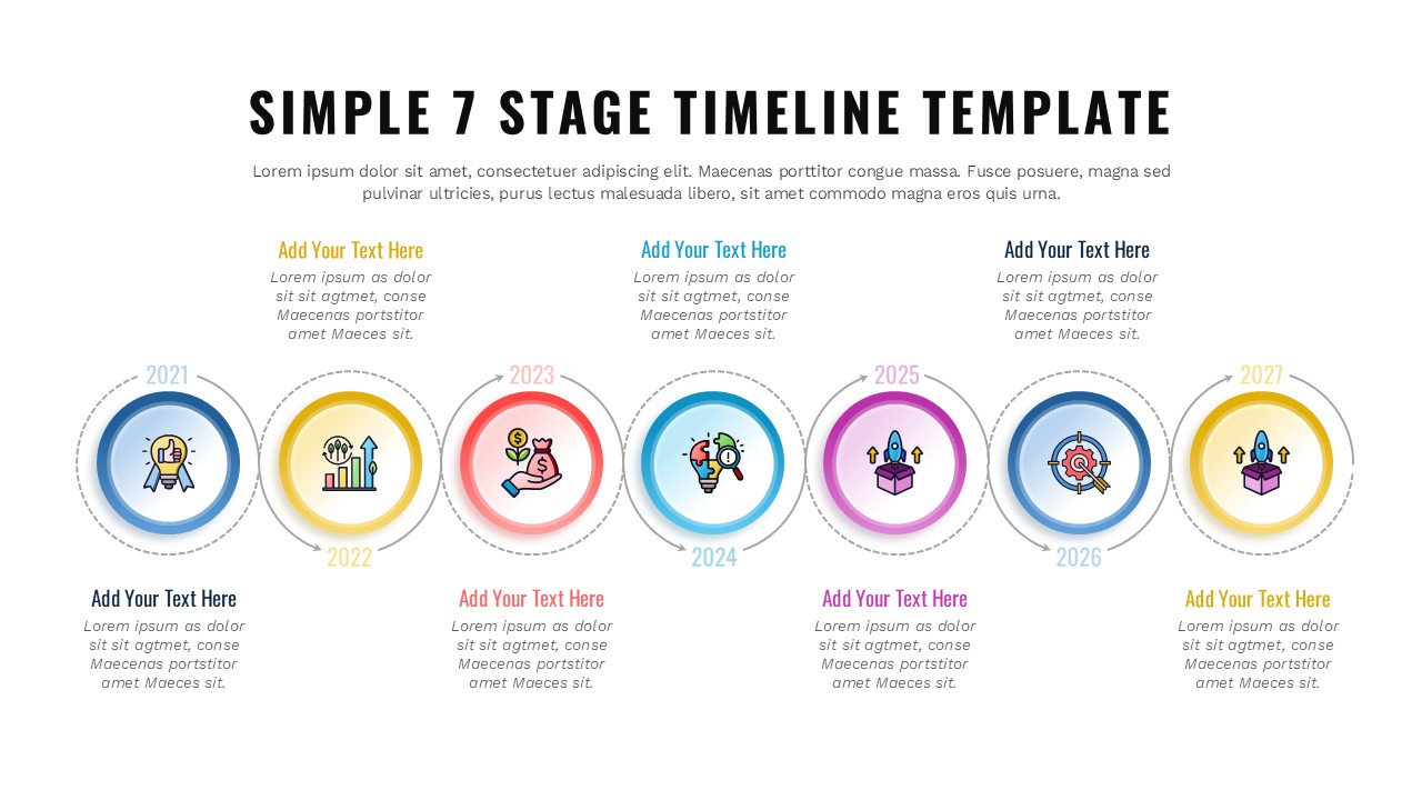 7 Stage Timeline Roadmap Presentation Template