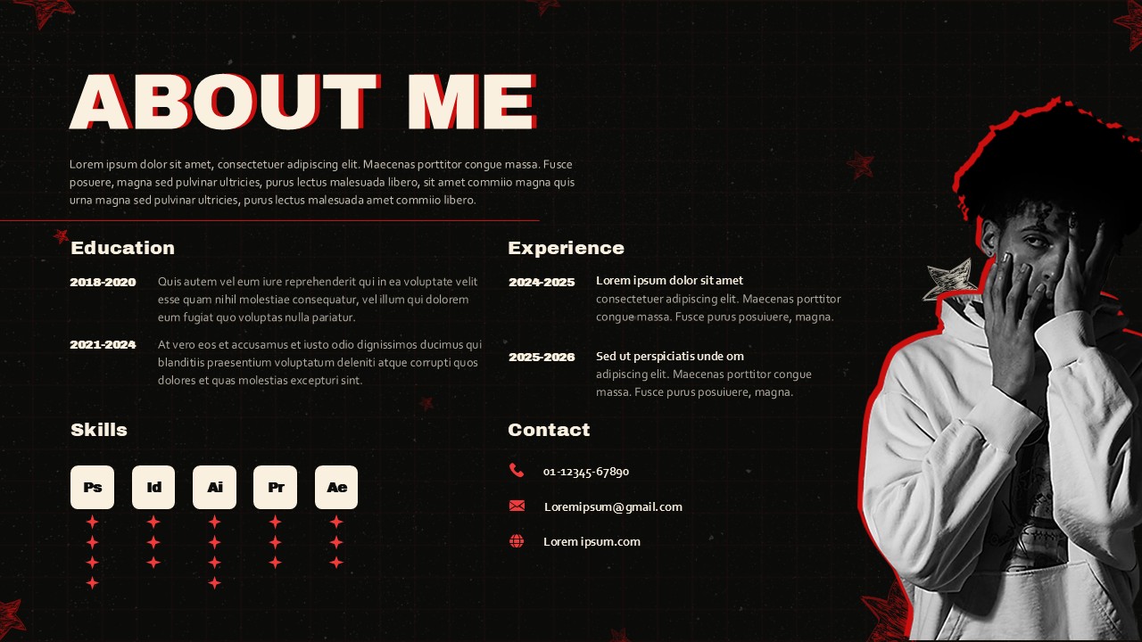 About Me Template for PowerPoint & Google Slides