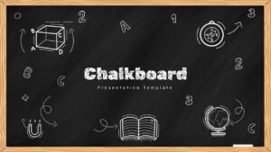 Black Chalkboard Education Background Template for PowerPoint & Google Slides