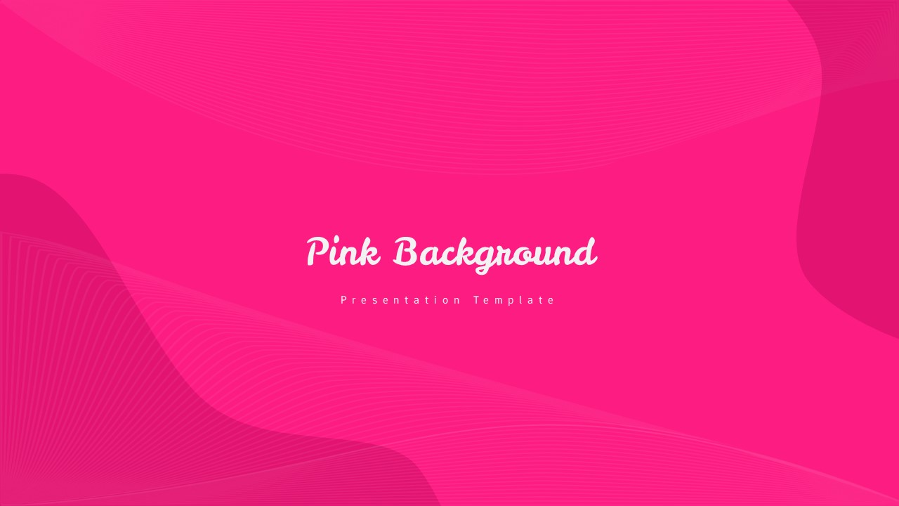 Bright Pink Background Presentation Template