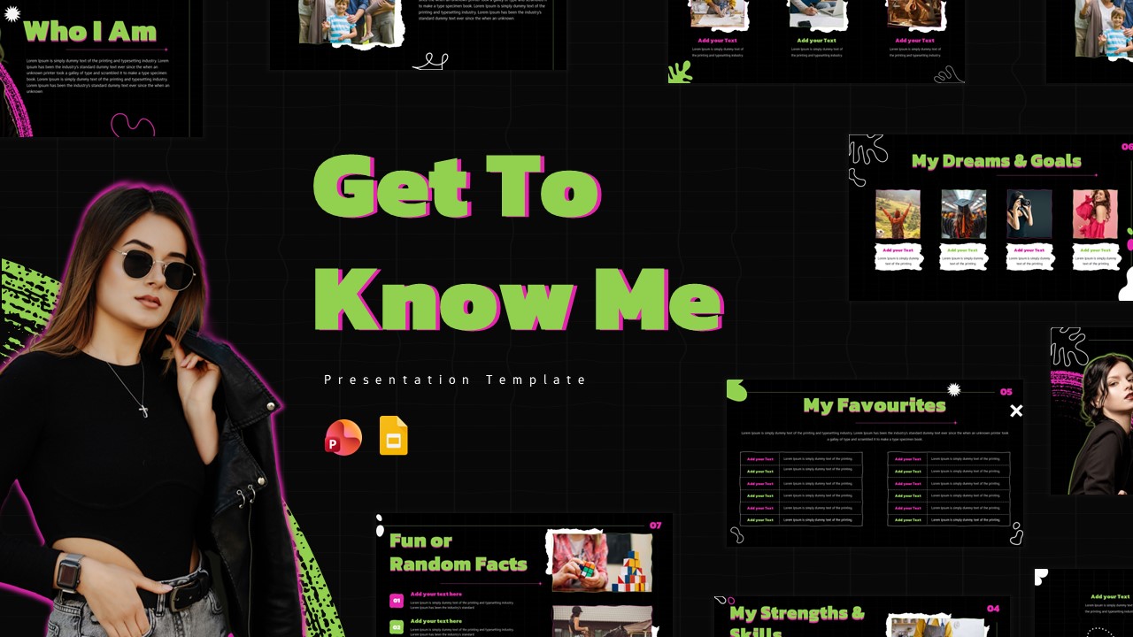 Cover Slides for Get to Know Me Template for PowerPoint & Google Slides