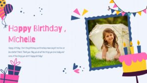 Creative Birthday Celebration Slide Template