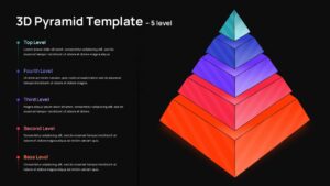 Dark 3D Pyramid Diagram Presentation Template