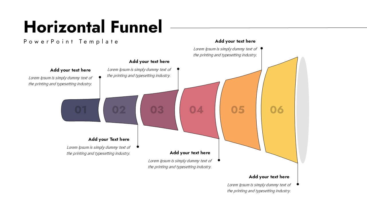 Horizontal Funnel Process Presentation Template