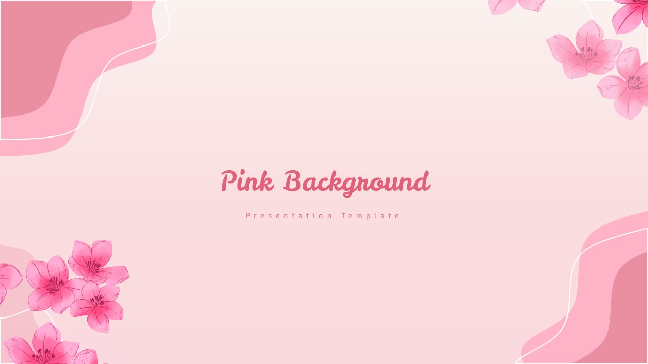 Light Pink Background Presentation Template
