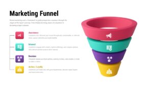 Marketing Funnel 3D Multi-Color Slide Template