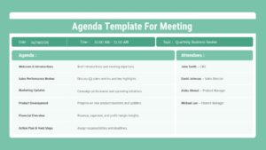 Meeting Agenda Slide Template