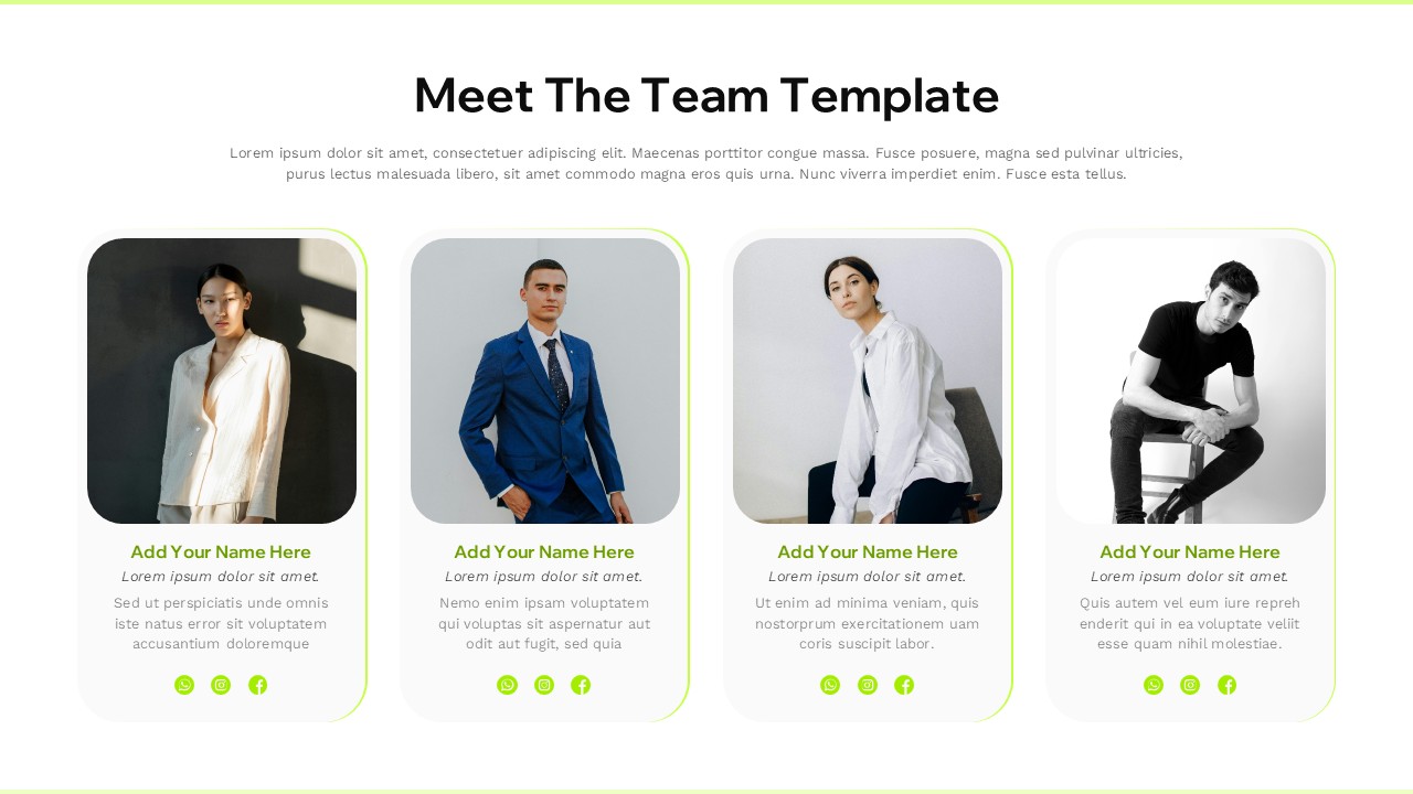 Modern Meet the Team Slide Template