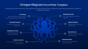 Octopus Diagram Presentation Template Dark