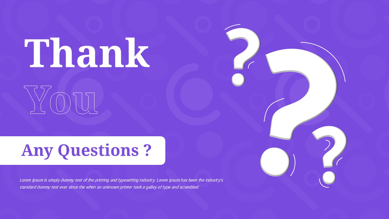 Purple Thank You Q&A Slide Template