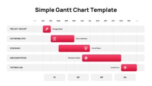 Simple Project Gantt Chart Template for PowerPoint & Google Slides