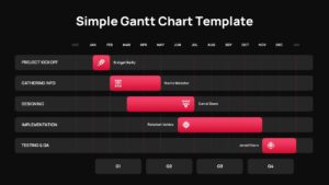 Simple Project Gantt Chart Template for PowerPoint & Google Slides