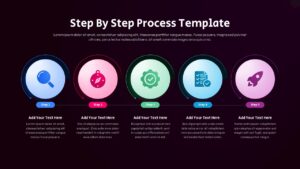 Dark Step By Step Process Presentation Template
