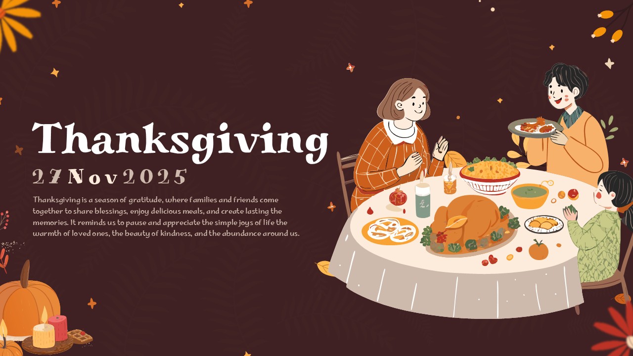 Thanksgiving Holiday Celebration Presentation Template