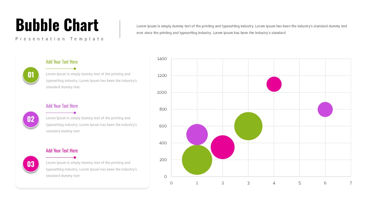 Minimal Bubble Chart on a white background