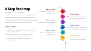 Six Step Roadmap Diagram Presentation Template
