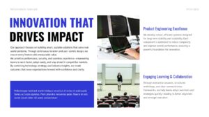 Ultimate pitch deck slides with bold typography, business imagery, strategy sections, and clean professional layouts.
