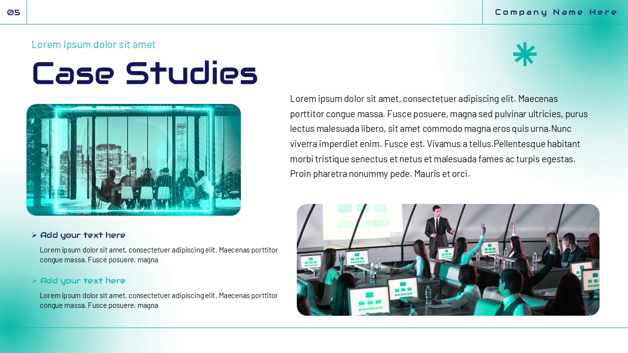 Case Studies Slide for Technology Company Proposal Presentation