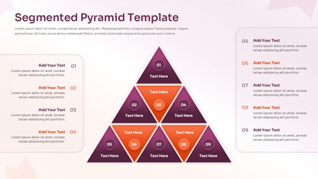 Segmented Pyramid Hierarchy Diagram Template