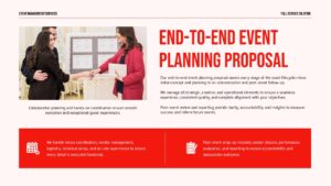 Red event-planning-proposal-end-to-end-event-management-slide-powerpoint