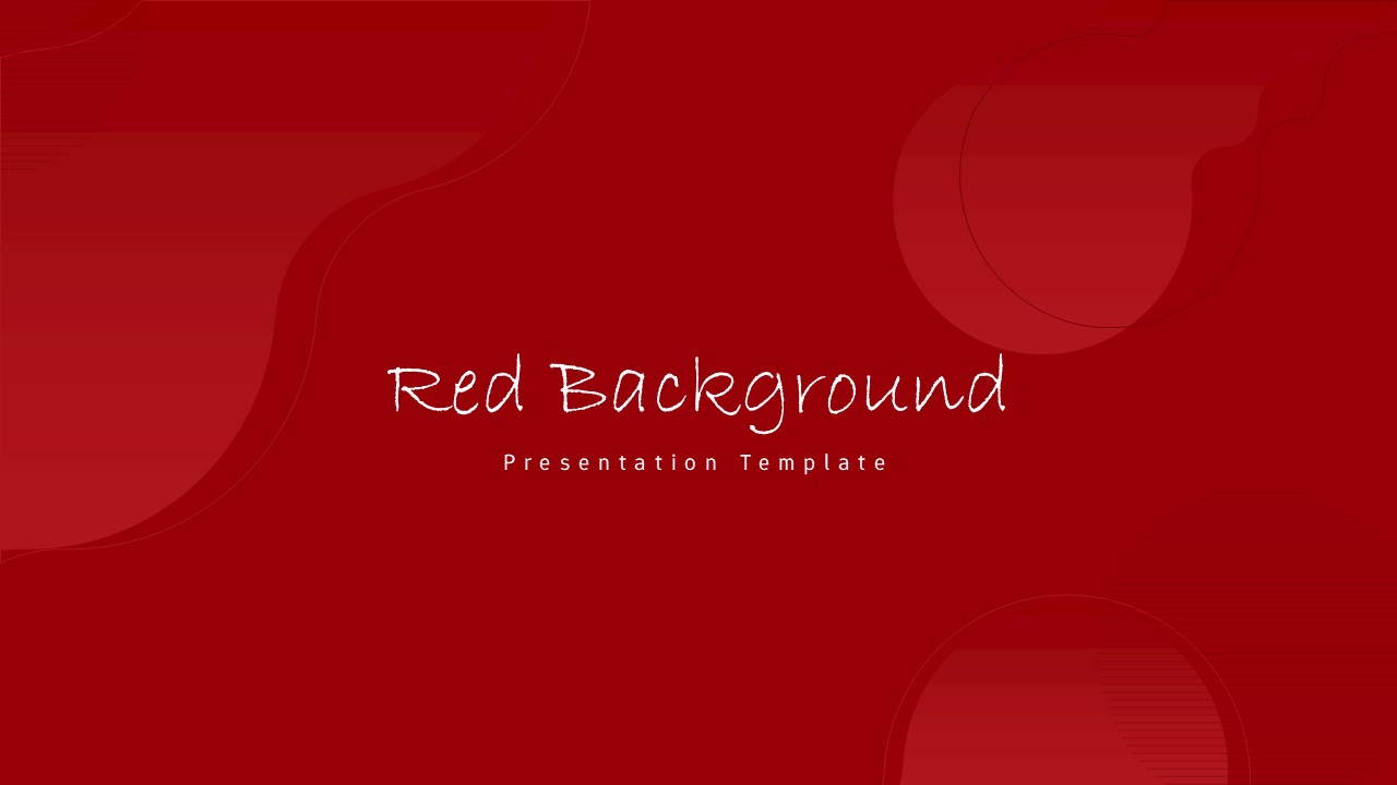 Red abstract gradient slide background with soft organic shapes and circular overlays in a modern layout.