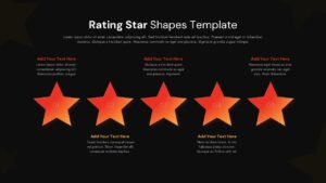 Black Five Star Rating Shapes Infographic Template for PowerPoint & Google Slides