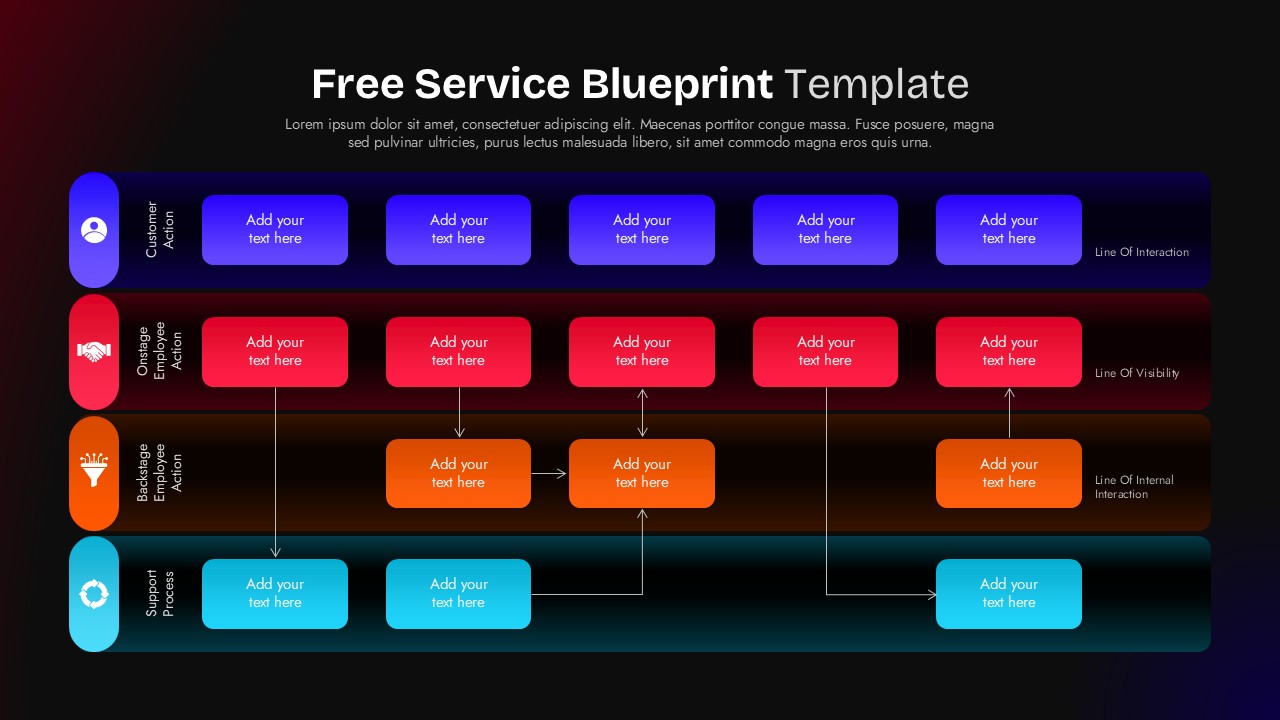 free Service Blueprint Diagram for PowerPoint & Google Slides- SlidesDepot