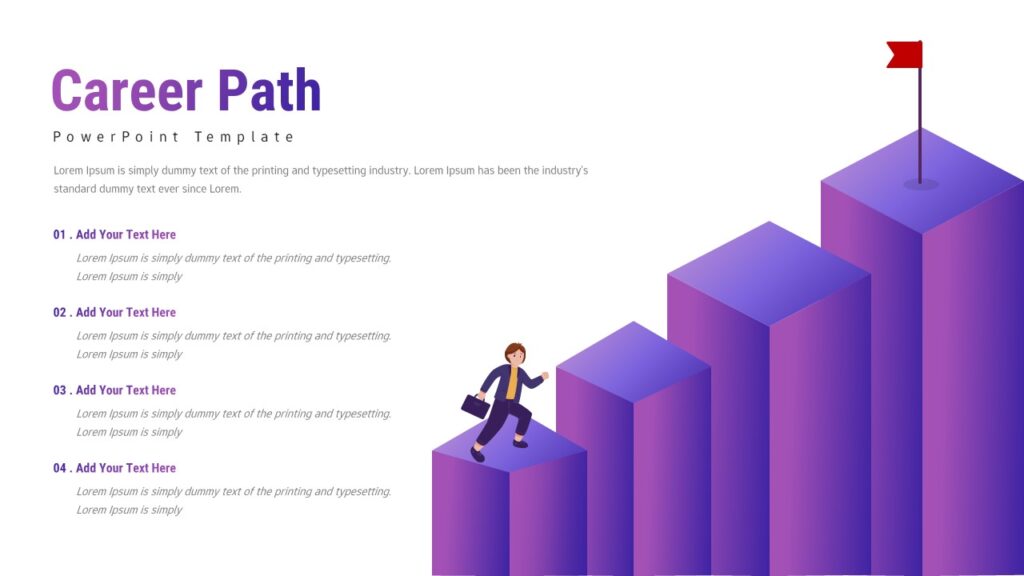 Free PPT Career Path Growth Visualization