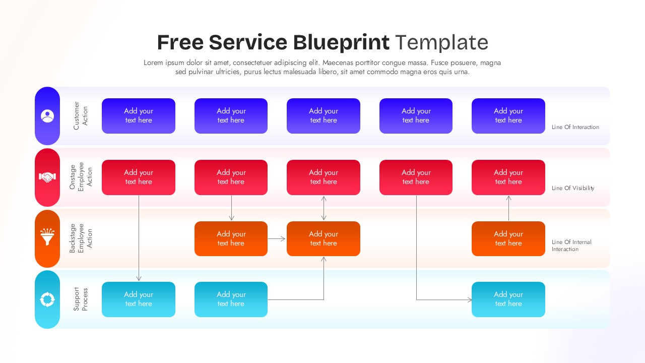 free Service Blueprint Diagram for PowerPoint & Google Slides- SlidesDepot