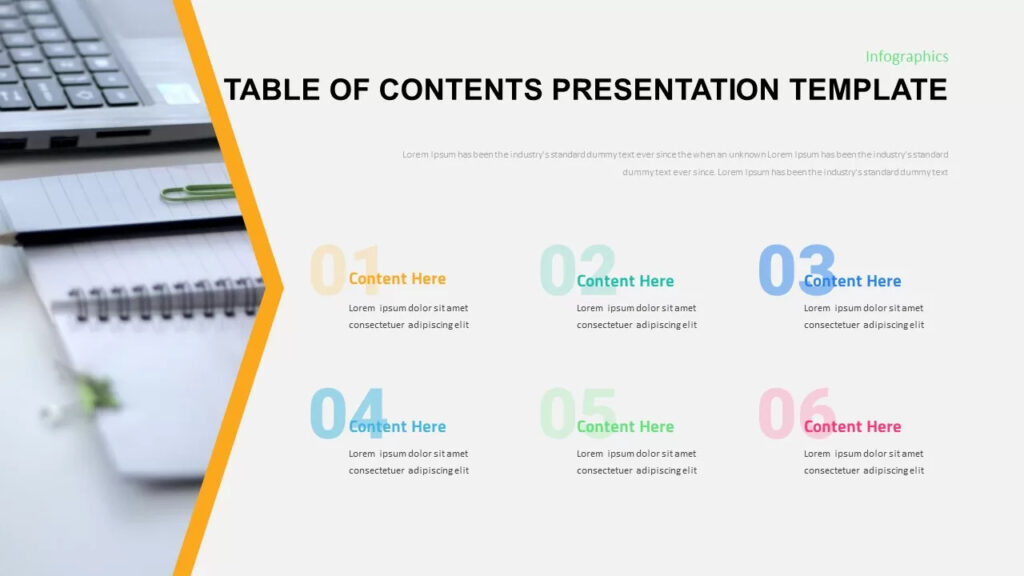 Chevron Table of Contents Presentation  SlideBazaar