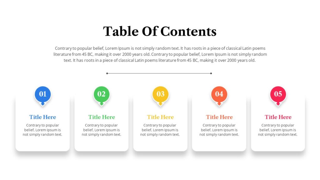 Table of Content Slide Template  SlideKit