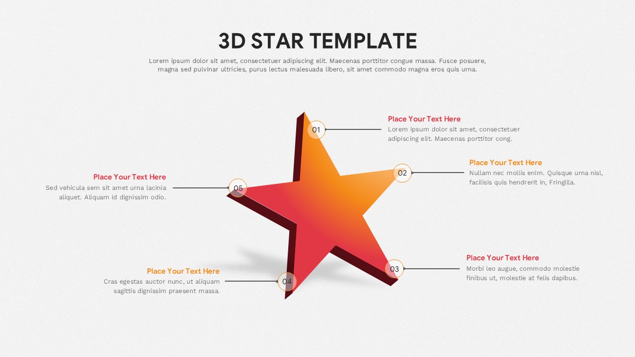 5 Point Star Diagram Template - SlidesDepot