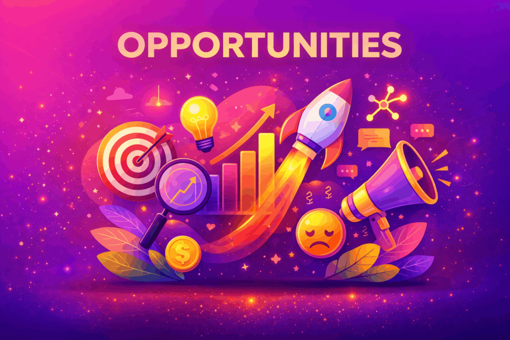 Opportunities  Four Parts of a SWOT Analysis