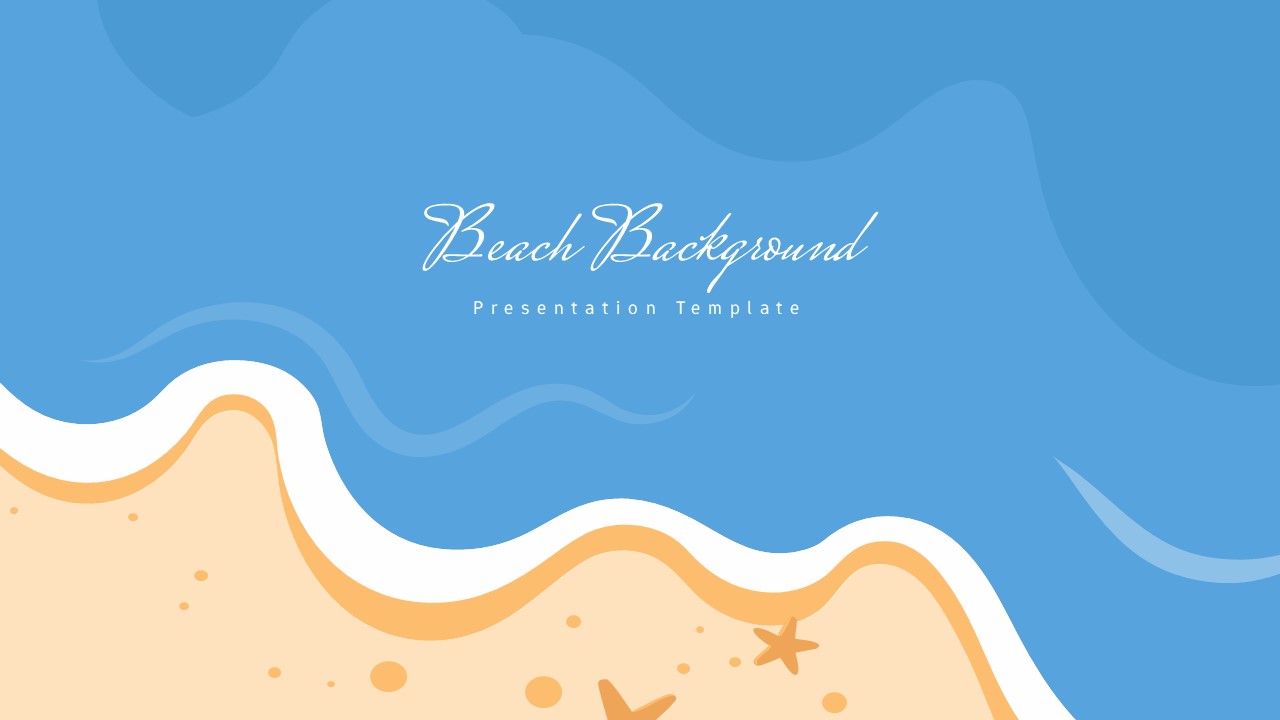 Beach Background Presentation Template - SlidesDepot