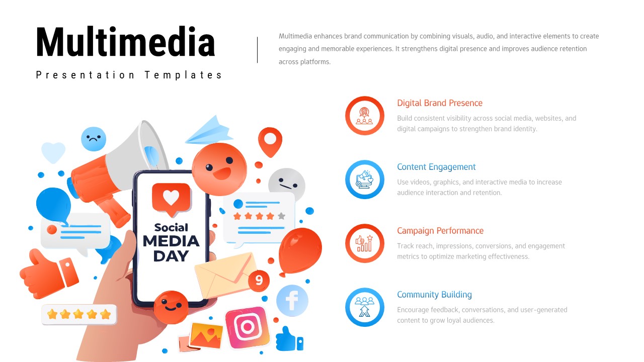 Multimedia Presentation for PPT & Google Slides | SlidesDepot