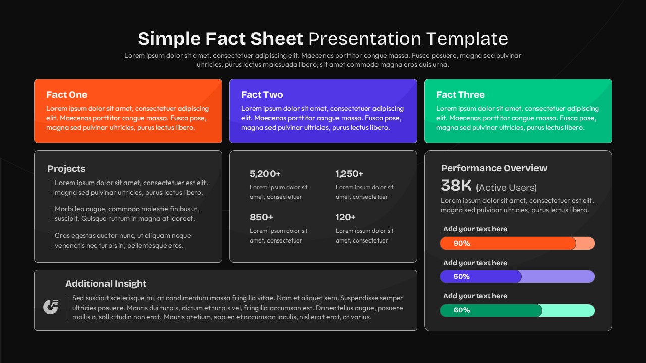 Simple Fact Sheet Template - SlidesDepot
