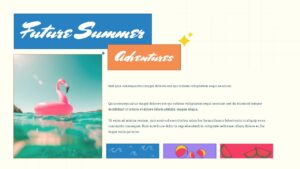 Thank you closing slide with summer aesthetic design elements for professional presentation endings