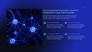 Platform slide with high-speed data streams and binary code effects