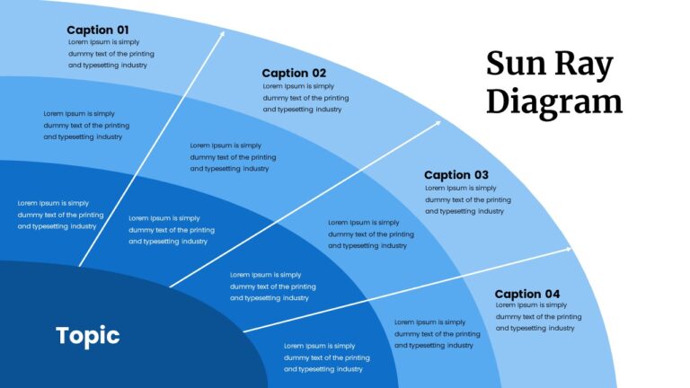 Sun Ray Diagram Template by SlideChef for Infographic Design