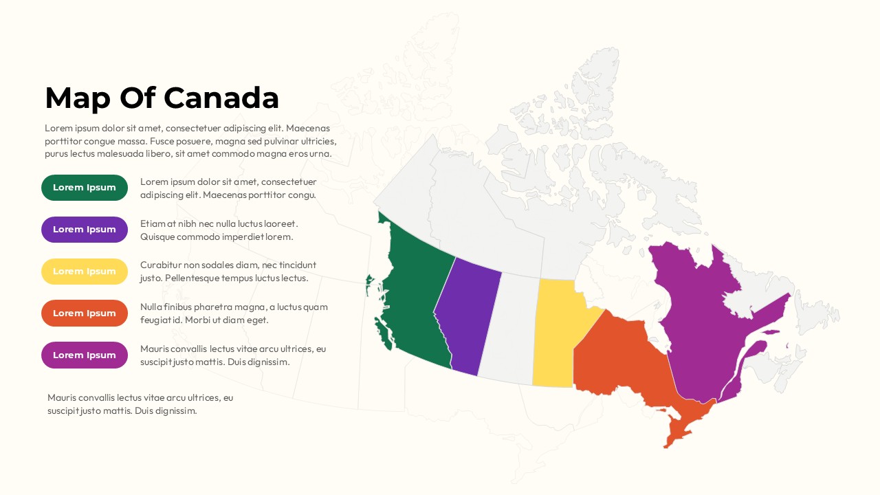 Map of Canada for PowerPoint & Google Slides | SlidesDepot