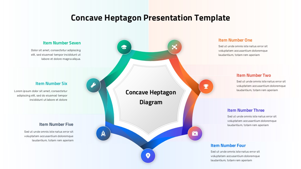 Concave Heptagon for PowerPoint & Google Slides | SlidesDepot