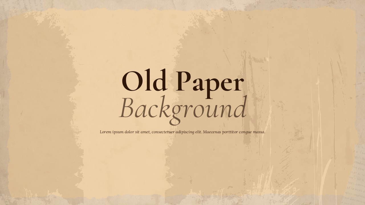 Vintage aged paper background with Old Paper title in brown serif text