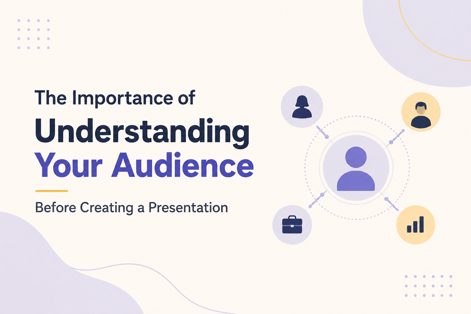 Modern presentation cover illustration titled