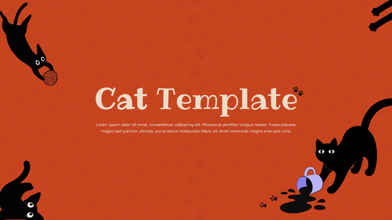 Cat Theme Template - Cat Presentation Template